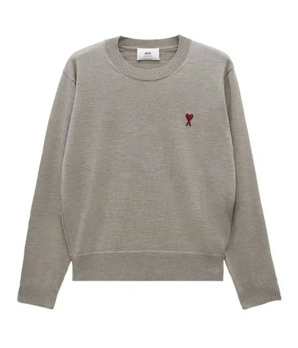 Status S Army Beige Small Heart Knit Sweater Size L