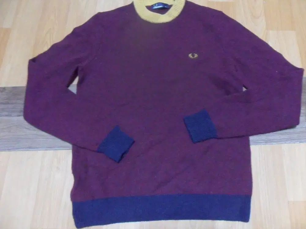 6,000Kuje Fred Perry Men's Long Sleeve Round Knit Sweater Gu-2