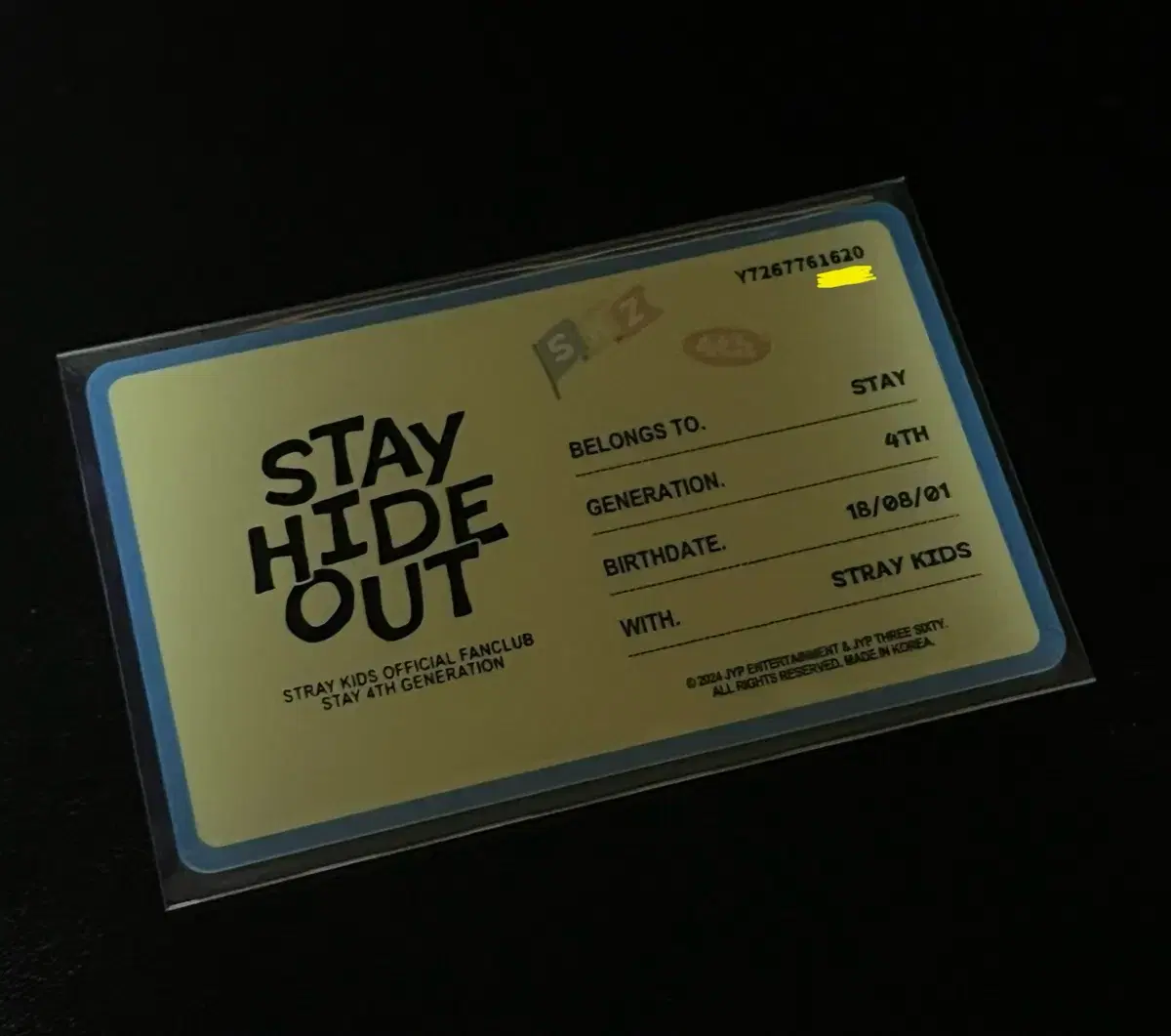 Straykids skz 4th kit sells ID card