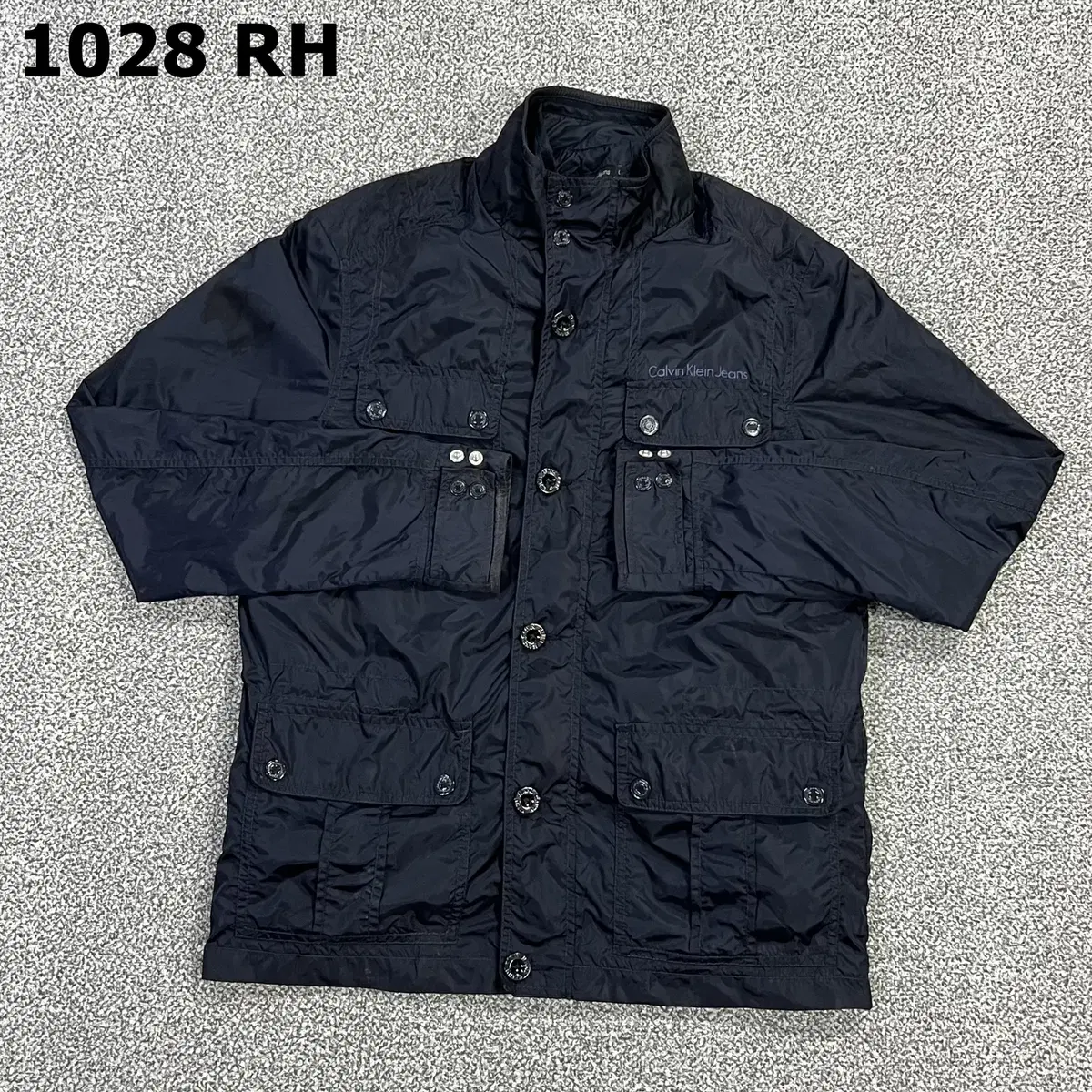 [L] Calvin Klein Men's Hunting Safari Field Jacket Navy 028RH