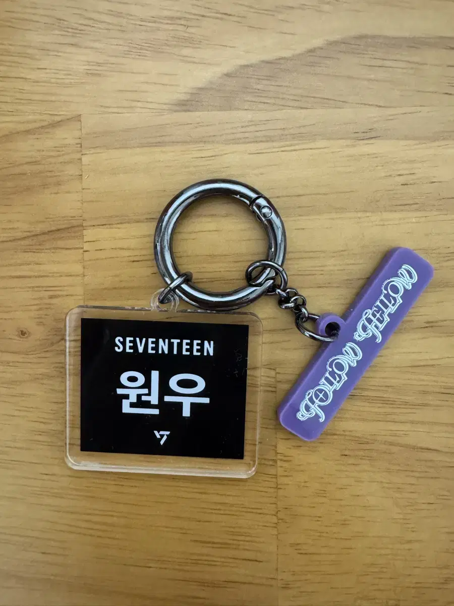 Follow @seventeenFollow nametag keyring