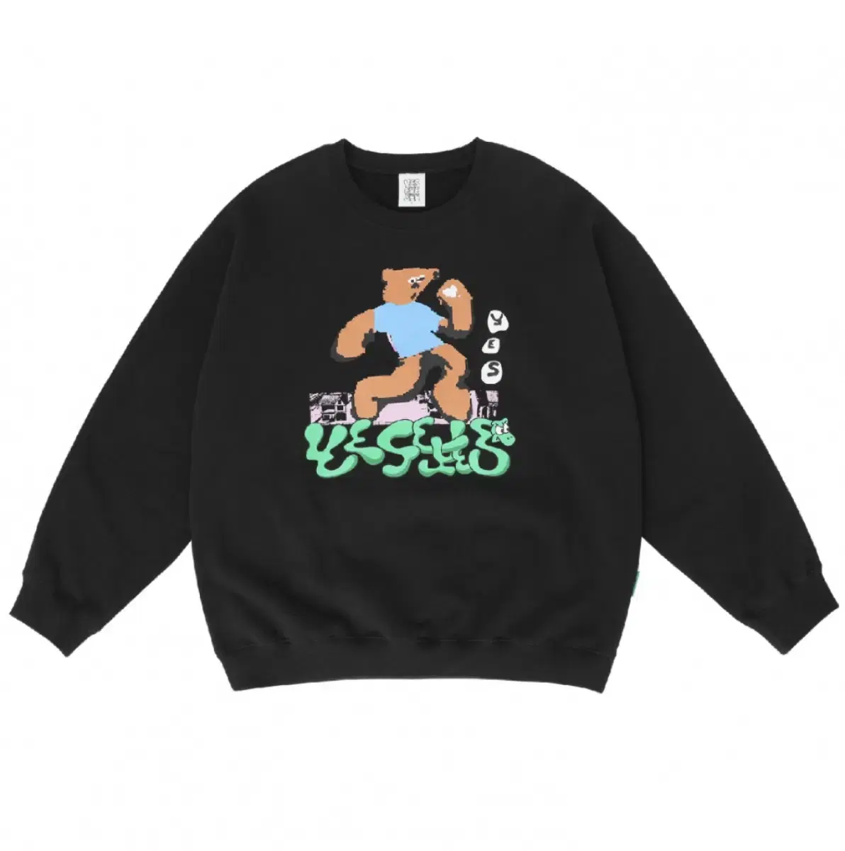 [예쓰아이씨] S**t Bear Sweatshirts Black