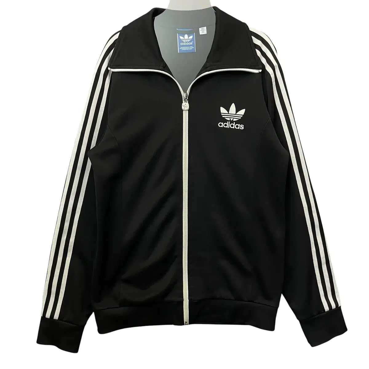 Adidas Europa Firebird Black Jersey Track Top Jacket 100% Cotton