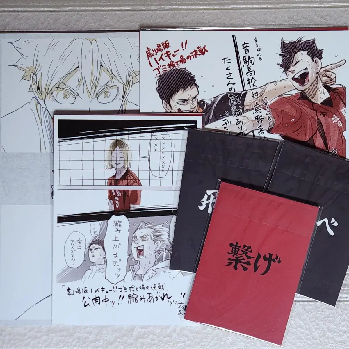 Haikyuu Junkyard's Final Battle Movie pre-order benefit Memorial Book Visual Board Accordion Postcard