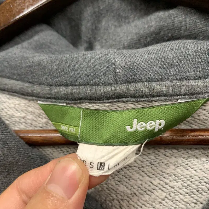 지프 JEEP 그레이 후드집업 95 G00143