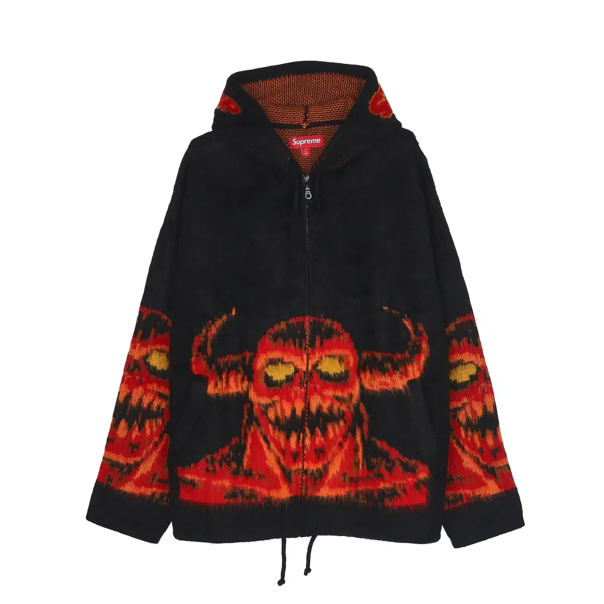 [M] Supreme x Toy Machine Zip-Up Hooded Sweater Black - 24SS