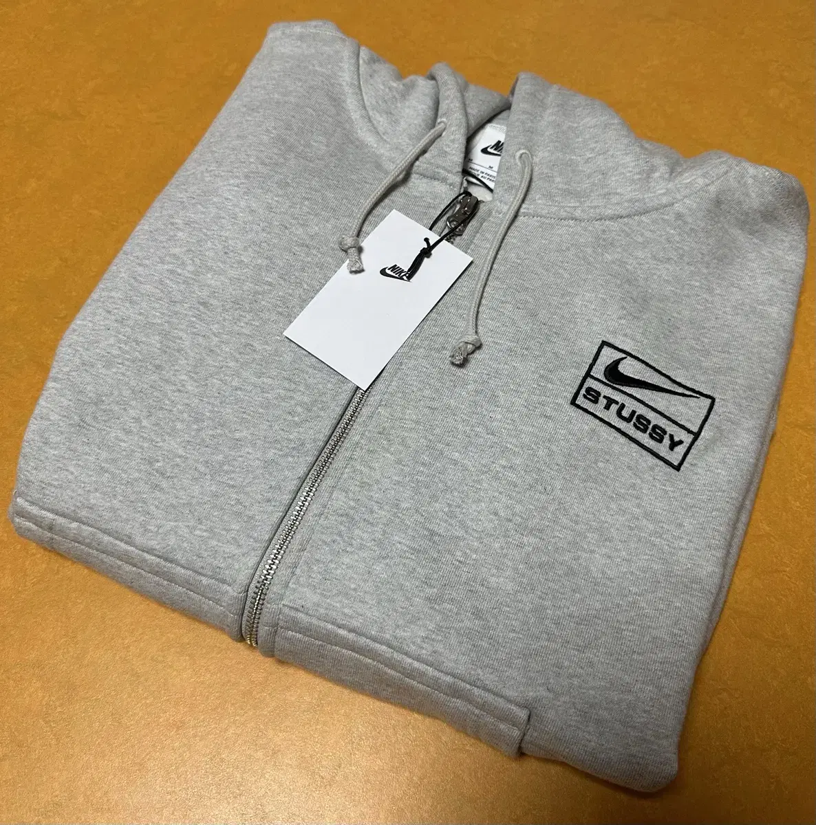 (M) Nike X Stussy Full Zip Fleece Hoodie Zip Up Gray Header