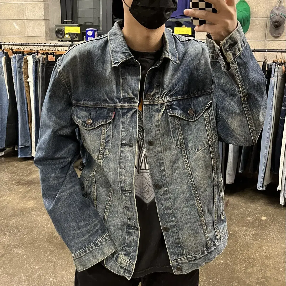 Levis 워싱 트러커 자켓 (110)