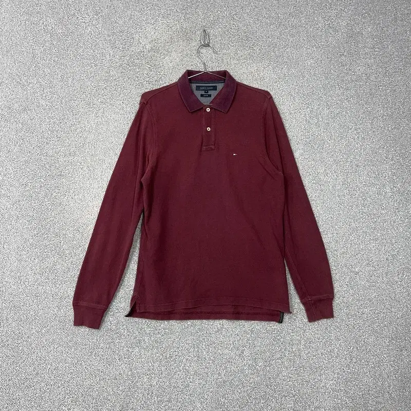 Tommy Hilfiger Burgundy Logo Long Sleeve Karati M