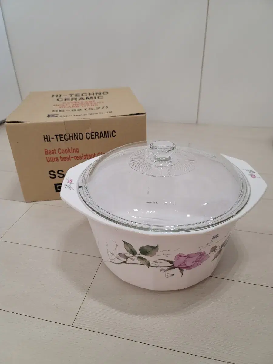 새상품 일본 세라믹 내열유리 냄비 곰솥 28cm (5.2L)