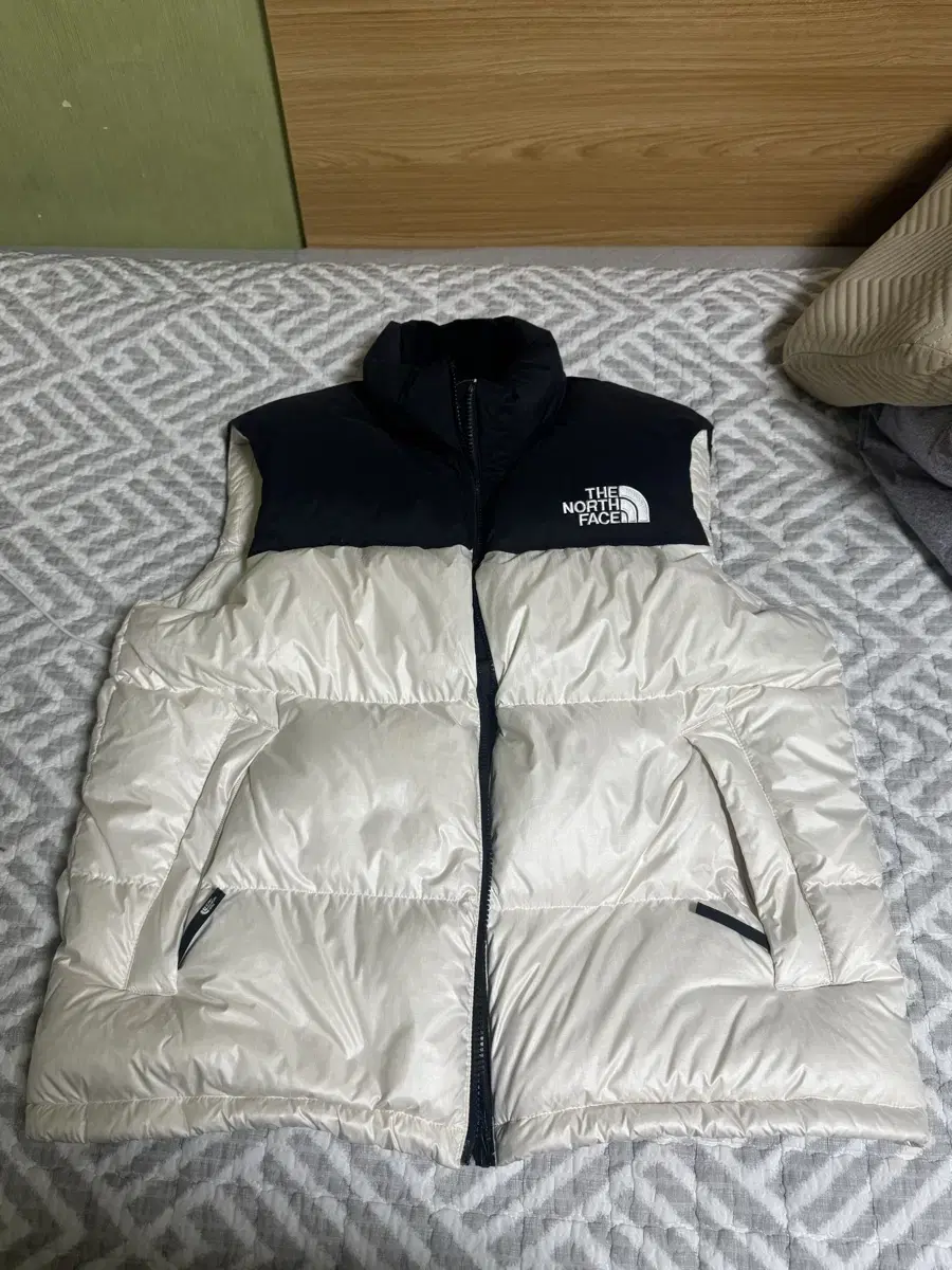 The North Face White Belle Padded Vest Beige XL