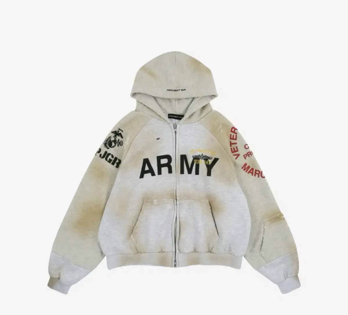 [Size 2] Project G/R Reconstructed Hooded Zip-up Dirty Melange