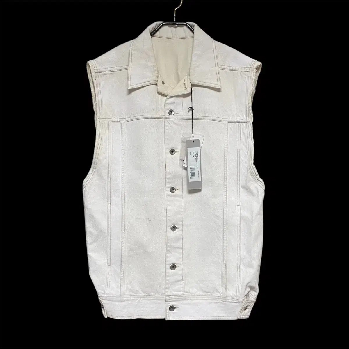 [New Arrivals][XS] Rick Owens 20SS Oversized White Wax Work Vest