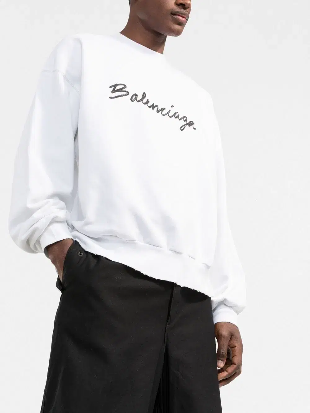 [XS] Balenciaga Scribble Logo Sweatshirt White