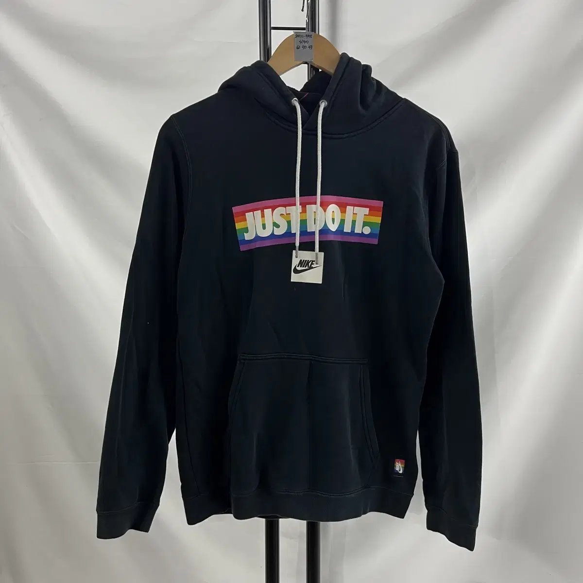 [Genuine/S] Nike Swoosh Beetroot Pullover Black Hoodie