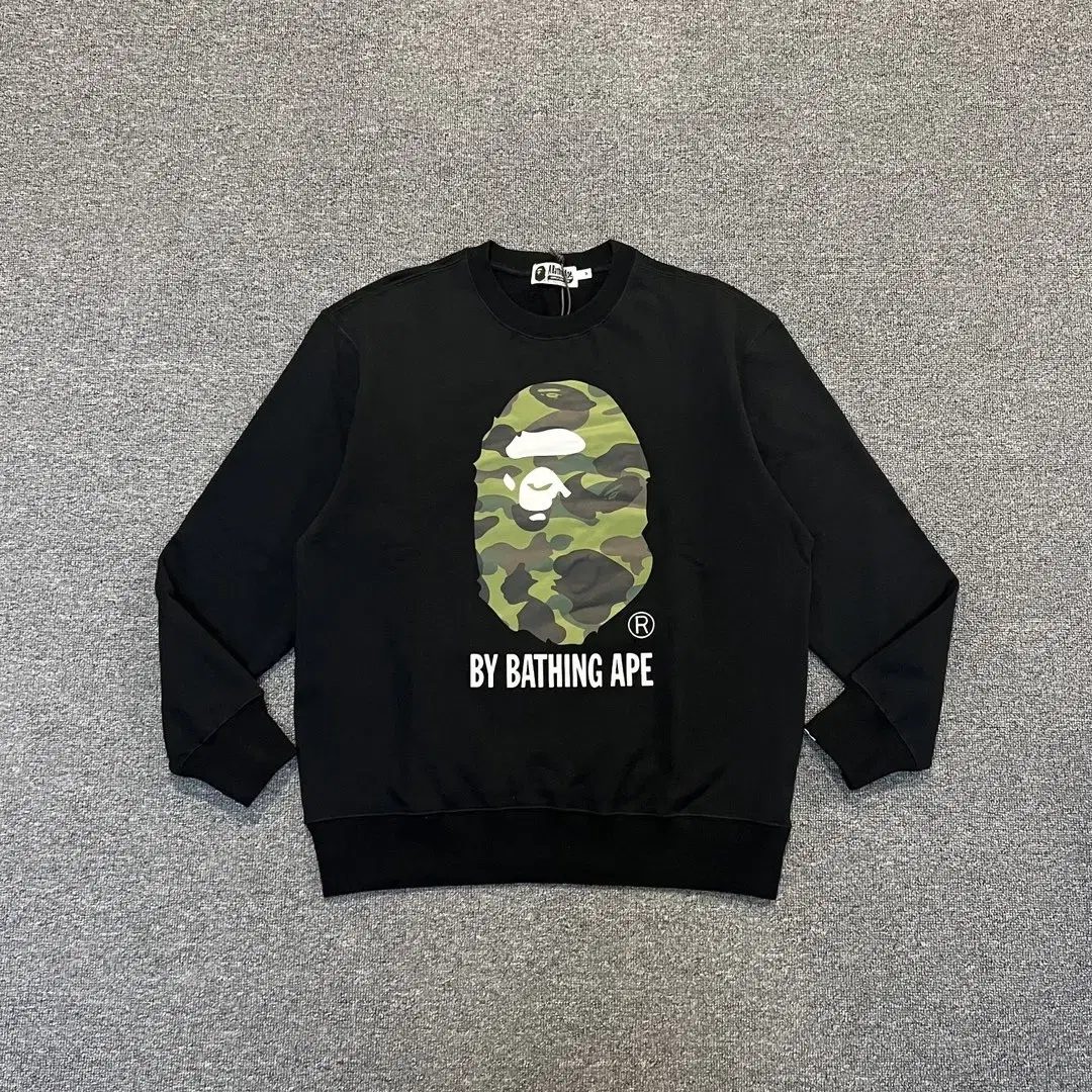 Xx239 bape 유인원 라운드 네크라인 맨투맨