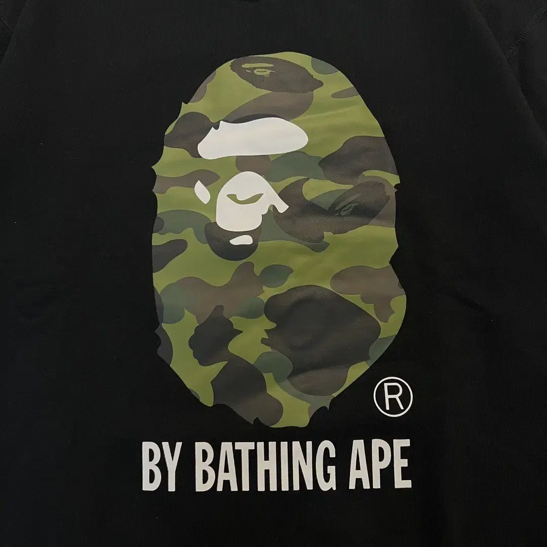 Xx239 bape 유인원 라운드 네크라인 맨투맨