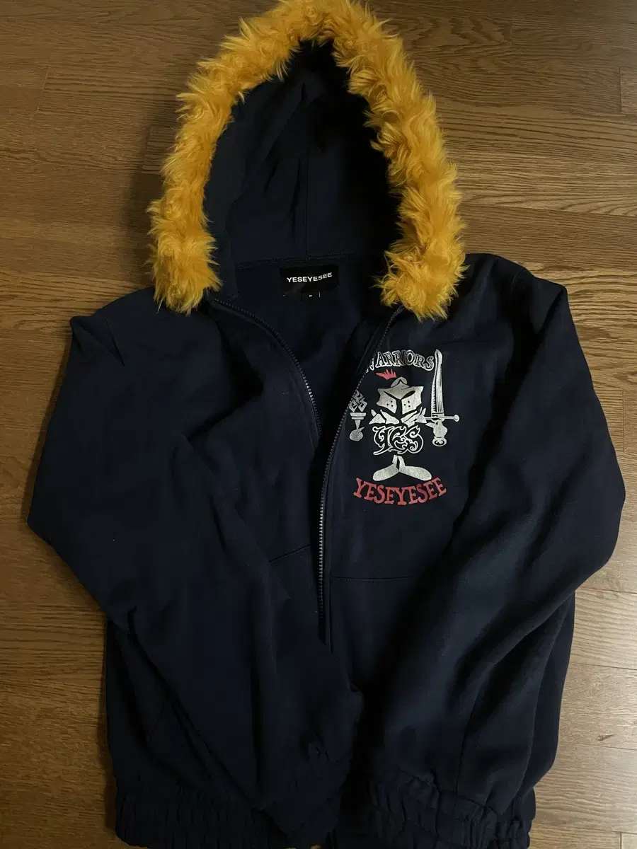 Yes ICY Puffer Zip-Up Hoodie Navy