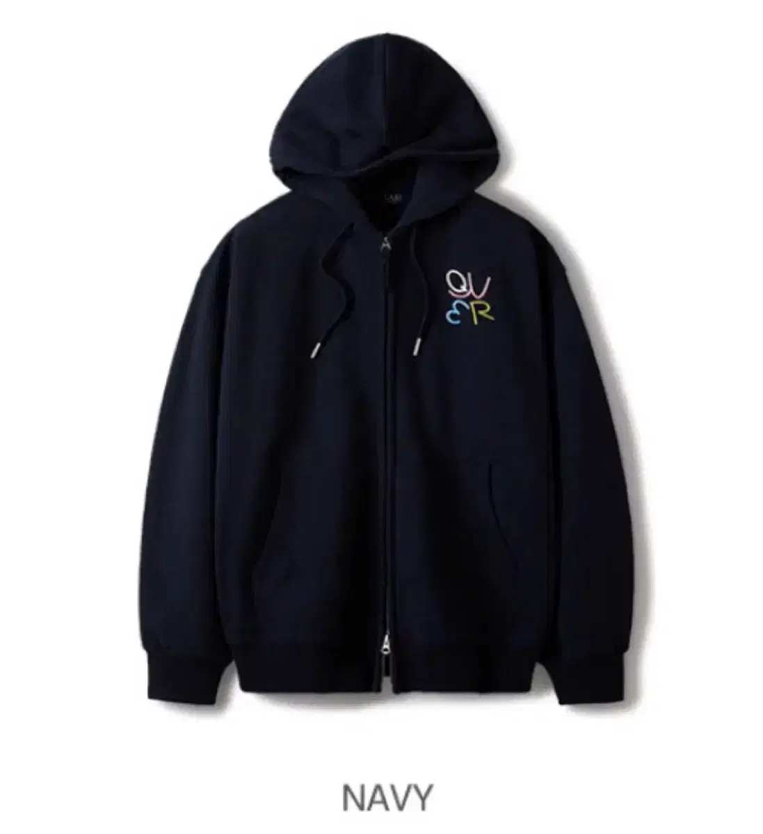 qwer hoodie u hoodie zip up navy m sell