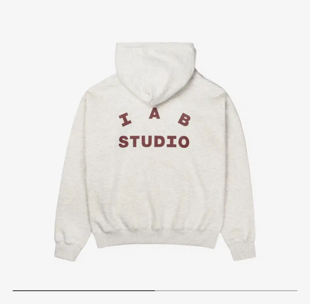 iApps Studio Hoodie Oatmeal Burgundy L New