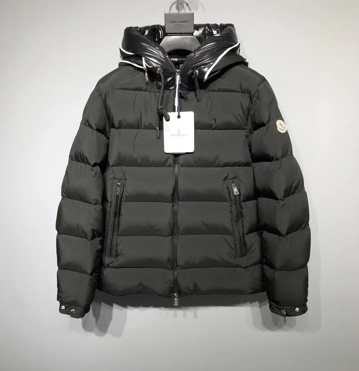 Moncler Winter Nylon Black Hooded Jacket Coat Padded