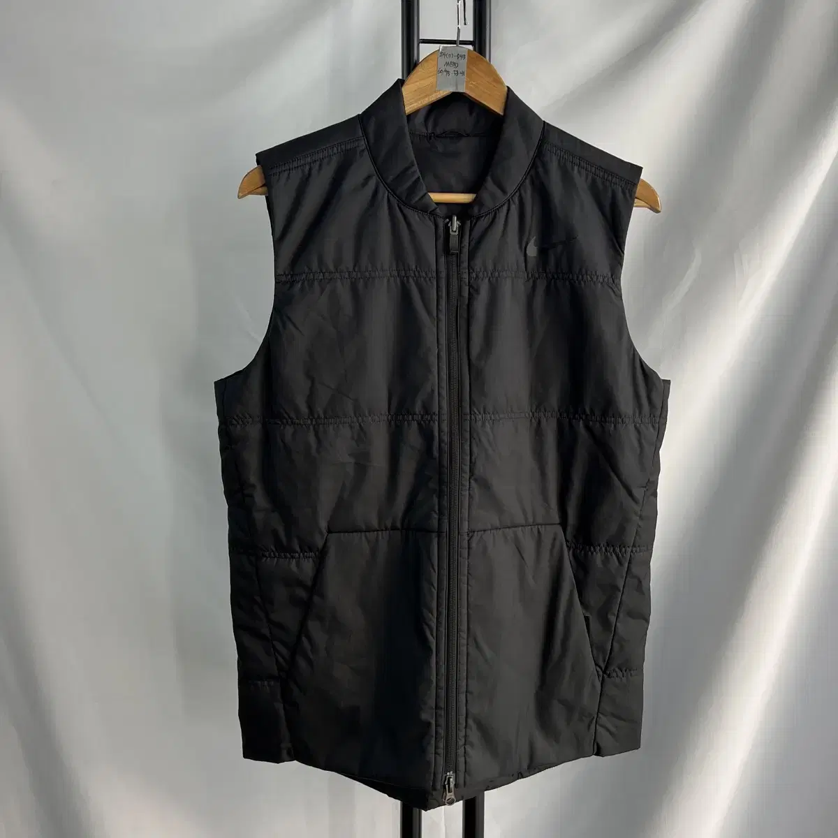 [Genuine/M] Nike Swoosh Double-Sided Black Lightweight Padded Vest/Vest