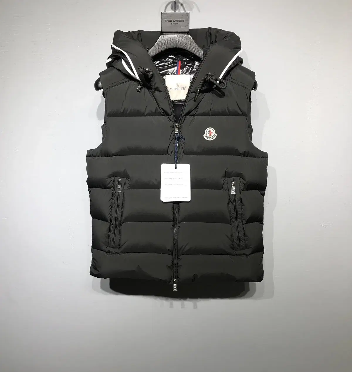 Moncler Tech Hooded Down Vest Padded Jo Black