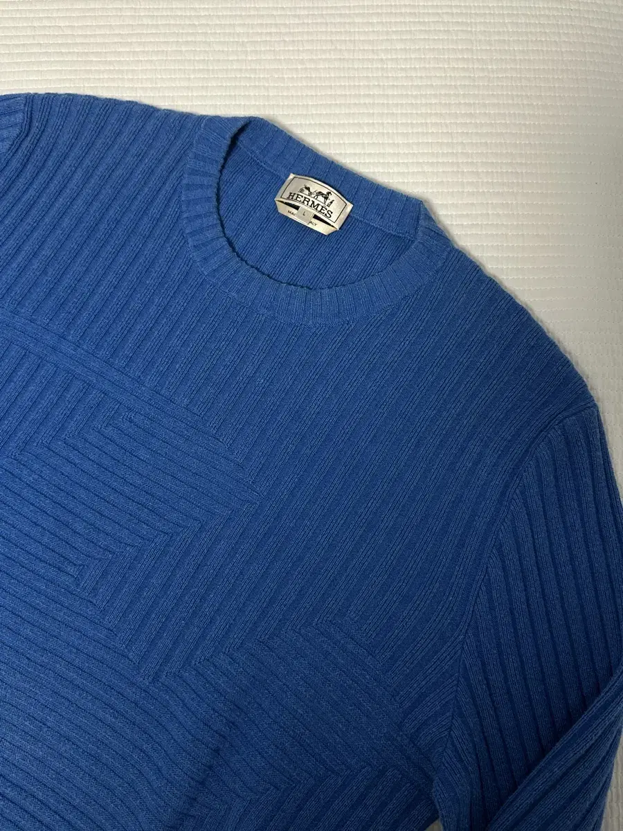 (A++) Hermès cignature Cashmere ribbed knit L