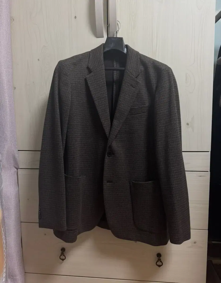 M) Uniqlo blazer 2-button brown brown