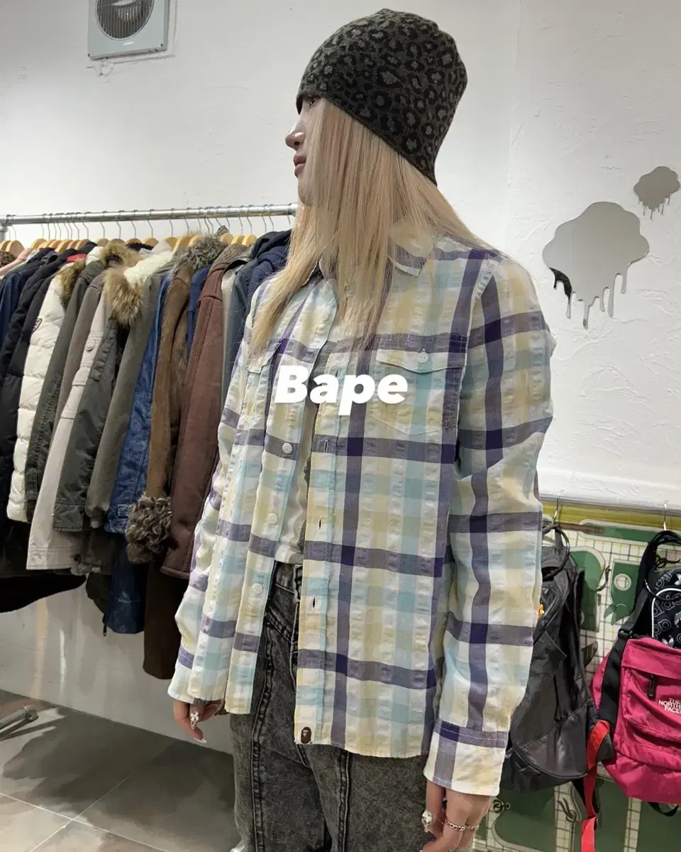 Bape Vape Check Long Sleeve Shirt