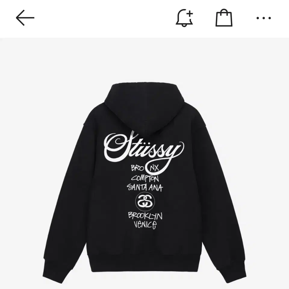 Stussy 스투시 월드투어 후드집업 L