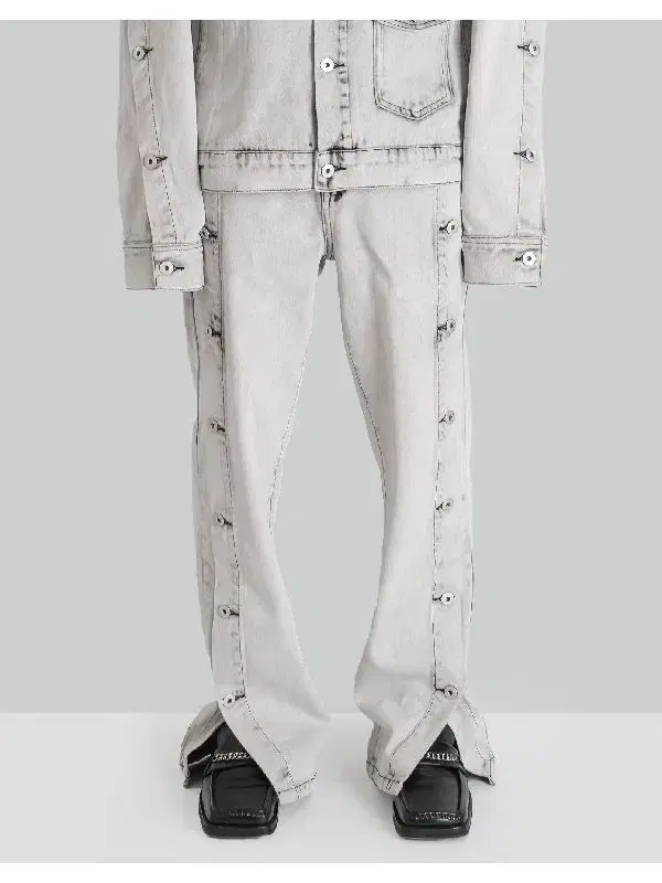 [M] Feng Chen Wang Side Release Denim Pants New