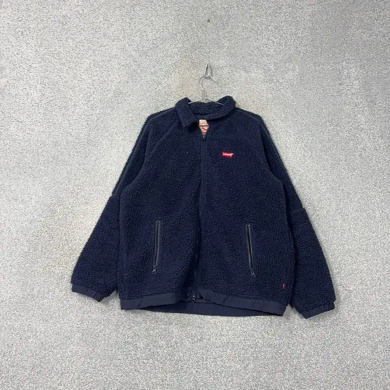 Levi's Fleece Navy Furry Zip Up L