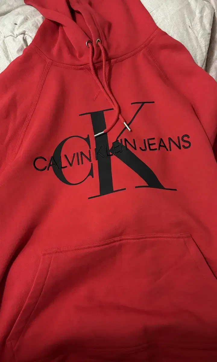 Calvin Klein Monogram Red Hoodie