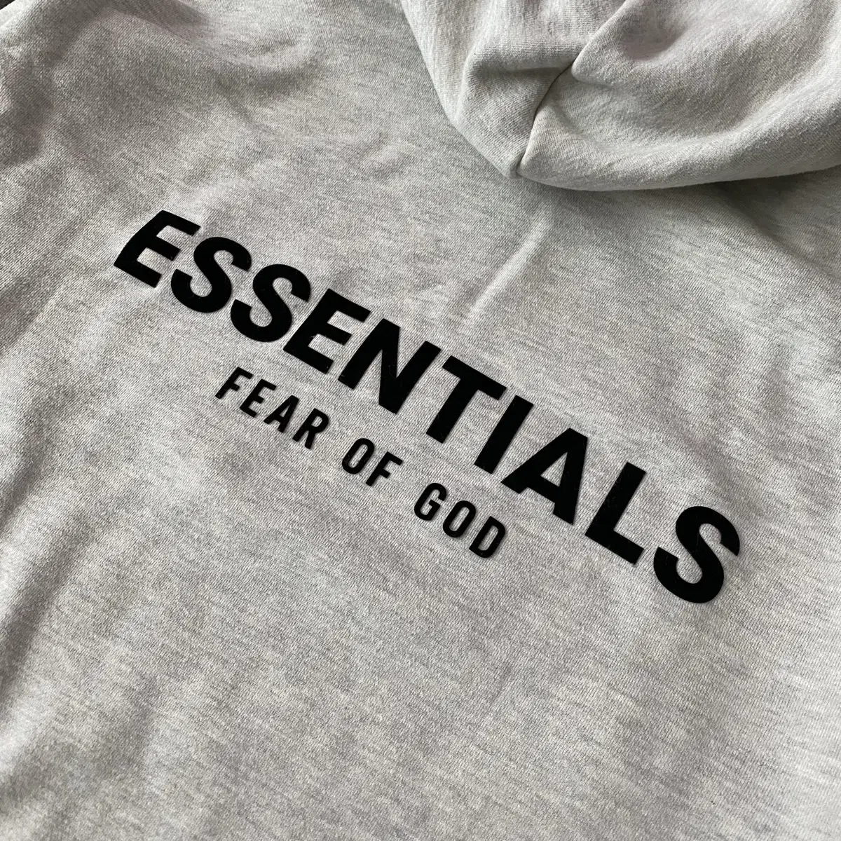 FEAR OF GOD ESSENTIALS 오프 화이트 코튼 후디