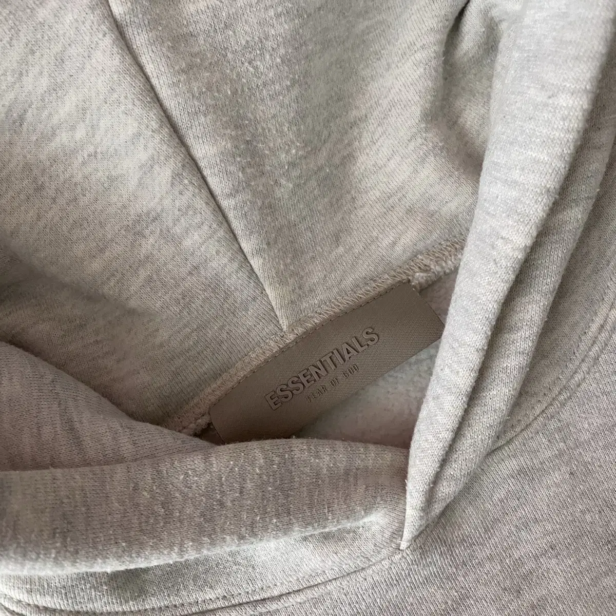 FEAR OF GOD ESSENTIALS 오프 화이트 코튼 후디