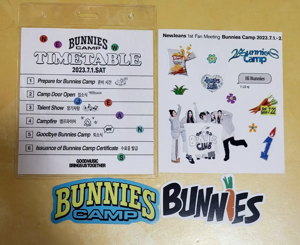 New Jeans Bunnies Camp sticker WTS