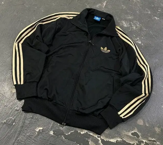 Adidas Keum Black Firebird Tracktop Jersey Zip Up 110/XXL