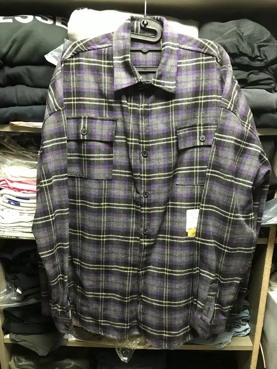 Aubergine Purple Check Shirt 2