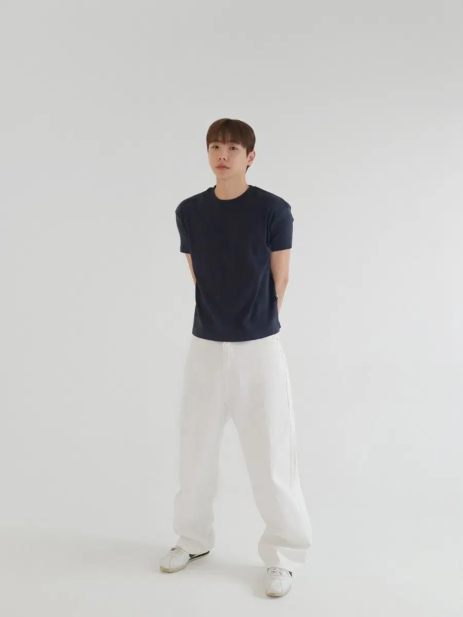 Hoaibo Basic White Denim Pants