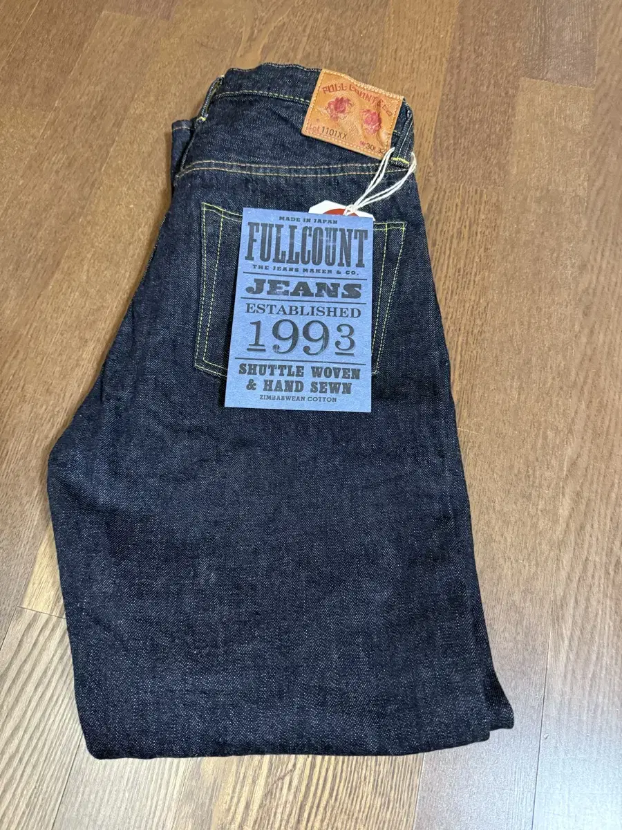 Full Count 1101XXW Selvedge Denim 30x32