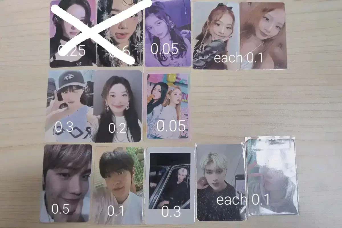 Girl group & boy group photocard sells