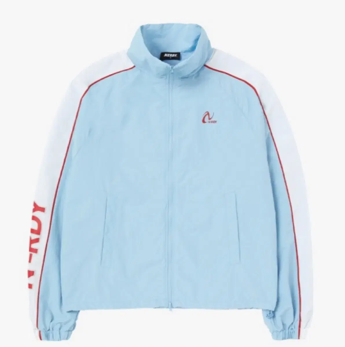 Noodle Line Windbreaker Zip Up Sky Blue