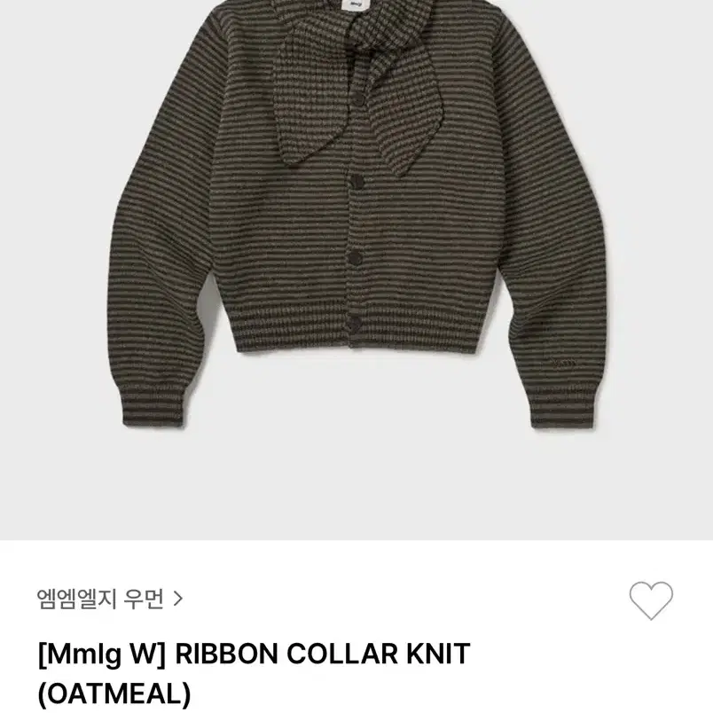 Mmlg ribbon collar knit