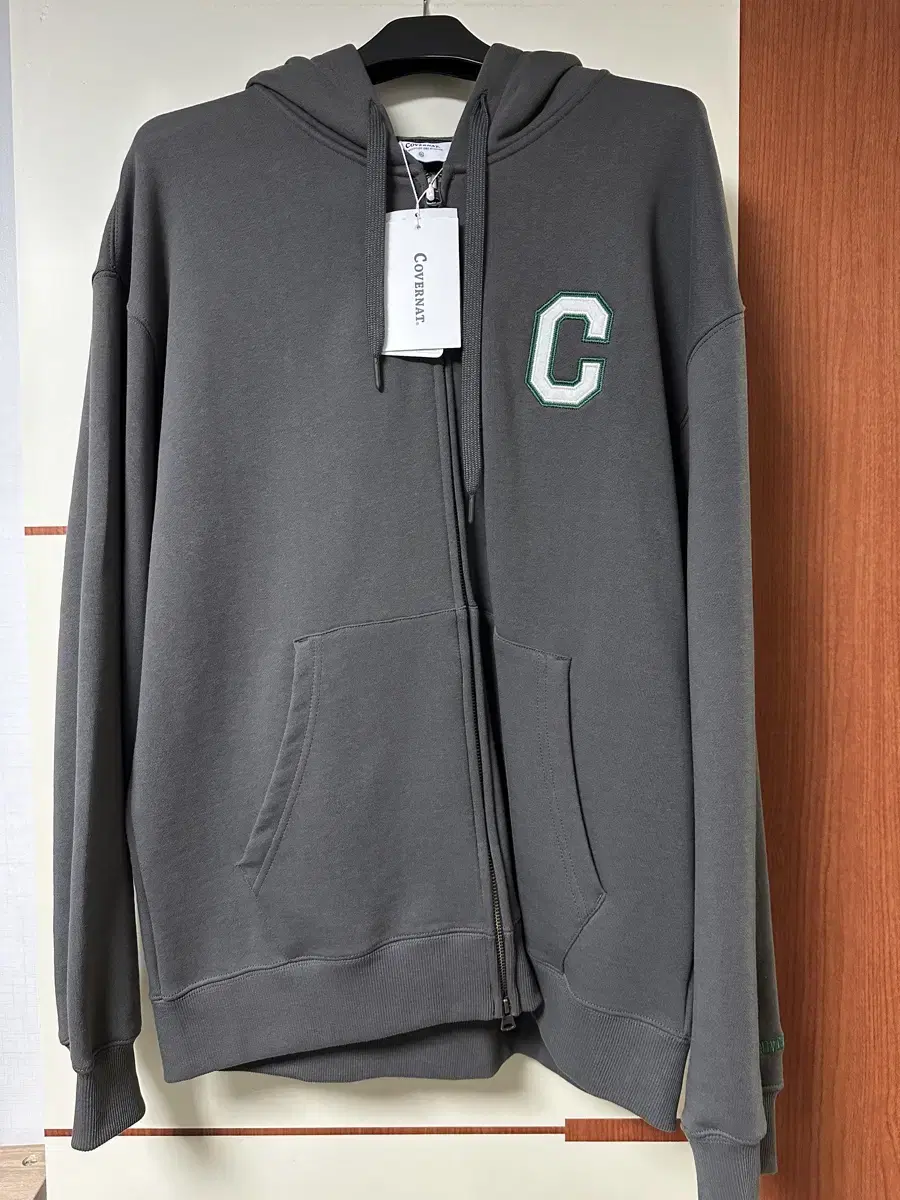 (NEW) CoverNet Hoodie Zip-Up Charcoal Size XL