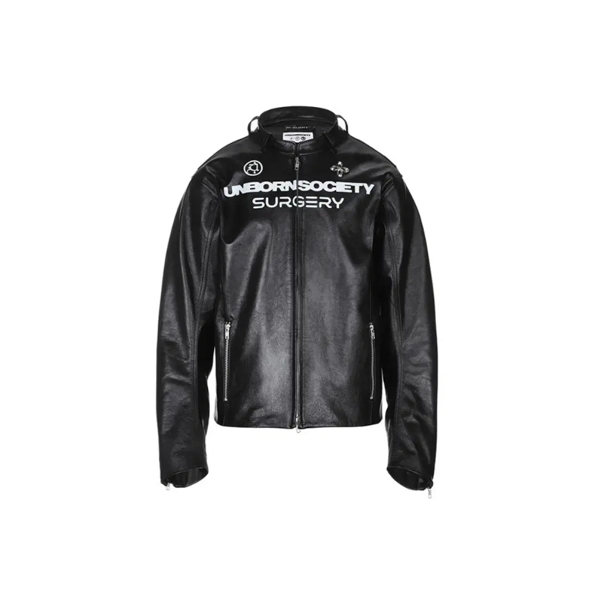 Serious X Unborn Society Leather Jacket