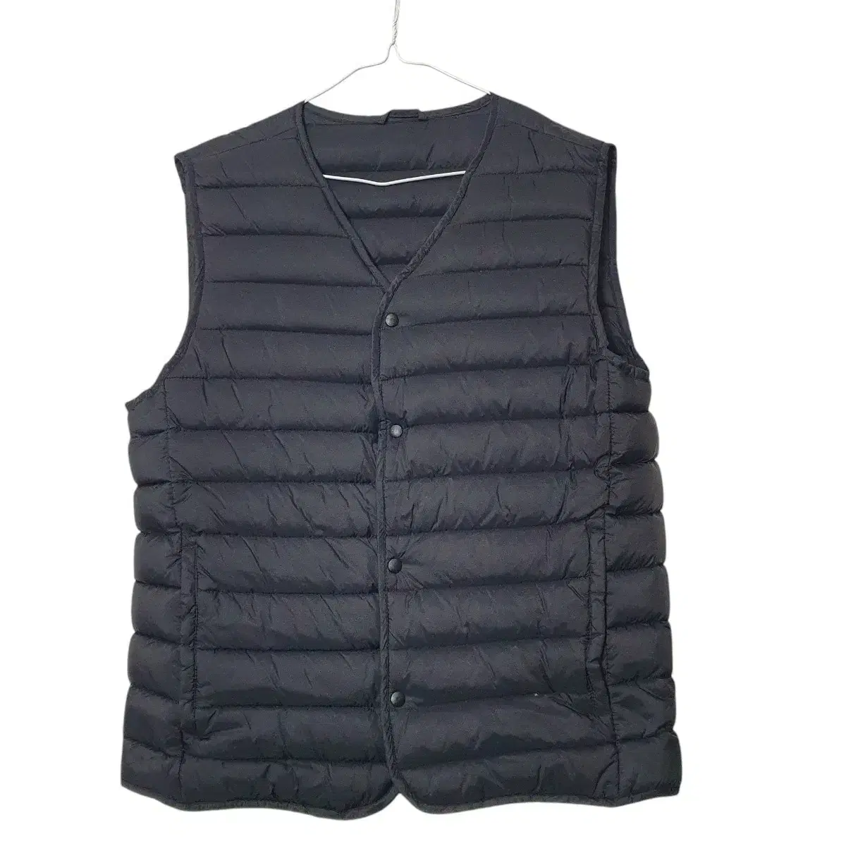 (XL 105) Bang Bang Goose Down Warm Lightweight Padded Vest Black