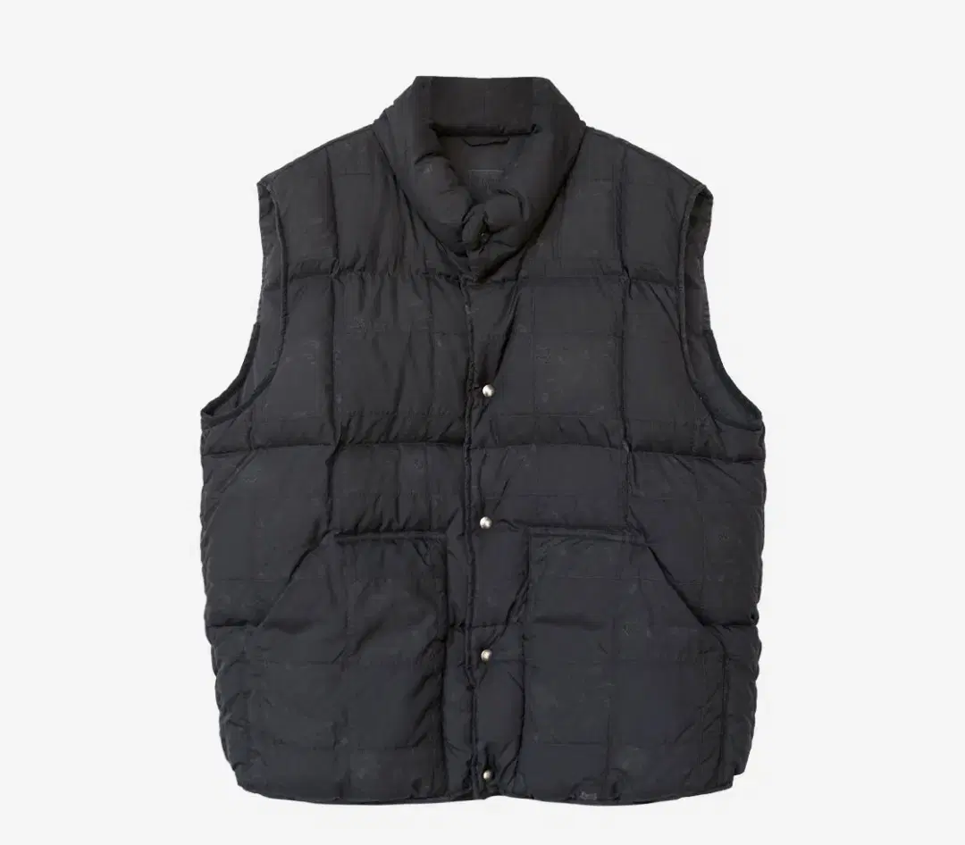 [4] Polyester Hank Down Vest in Charcoal Brown from Polythene