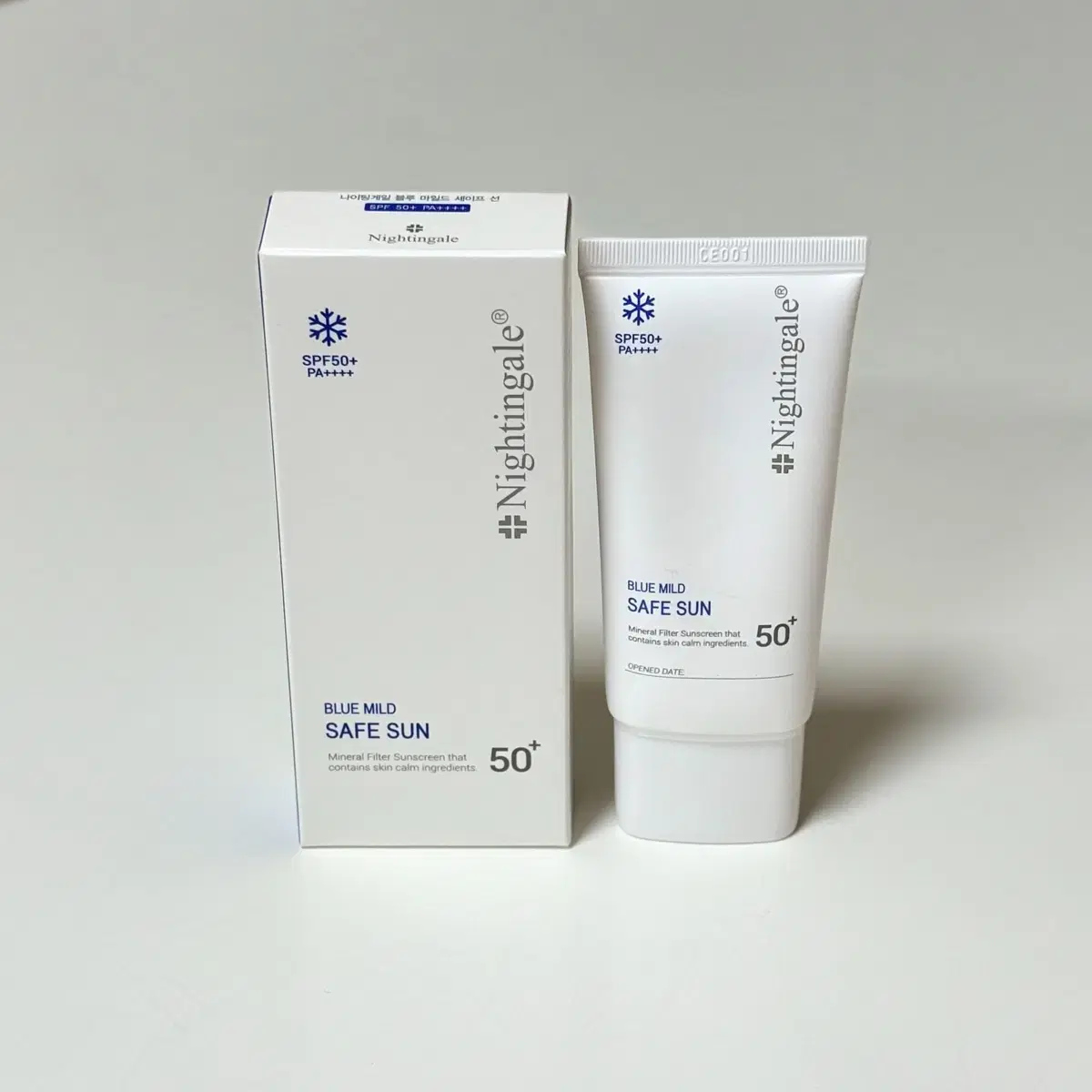 나이팅게일 블루 마일드 세이프 무기자차 선크림 50ml