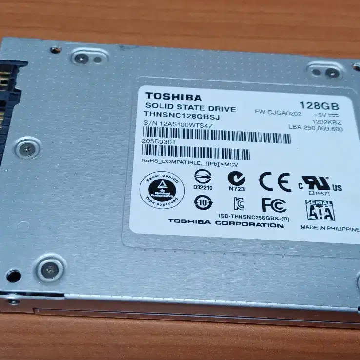 중고. ssd128g  도시바